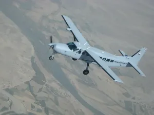 The AC-208 is based off ATK's Cessna 208 Caravan aircraft. It provides intelligence, surveillance and reconnaissance capabilities and can be armed with Hellfire missiles. (Wikimedia Commons)

