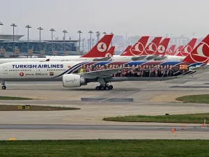 Etihad and Turkish Airlines are vying over transcontinental traffic, but the latter have 79 million domestic customers in Turkey. (Wikipedia)