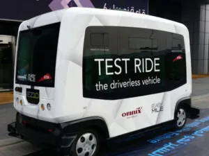 The vehicle is designed to travel short distances on pre-programmed routes and can carry 10-12 passengers.  (Twitter/RTA)