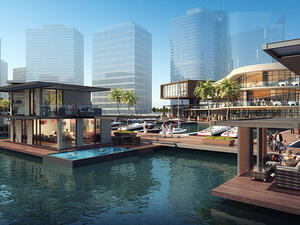 The unique floating architectural structure is set to become a major future landmark in Dubai's cityscape. (Marasi) 