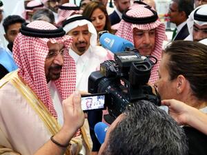 Saudi Arabia’s Energy Minister Khalid al Falih at the World Future Energy Summit in Abu Dhabi.  (AFP/Nezar Balout)