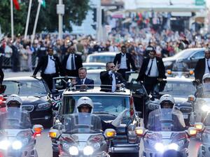 His Majesty King Abdullah II, and His Majesty King Mohammed VI, heading to the Moroccan Royal Court (Twitter)