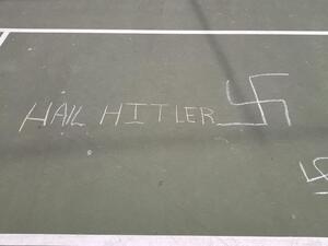 Swastikas on Elementary School Playground in NYC (Twitter)