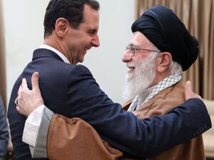 Bashar al-Assad with Iran Supreme Leader Khamenei on February 25, 2019. (Twitter)