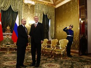 The meeting between Russia|n President Putin and Turkish President Erdogan (Twitter)