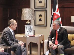 His Majesty King Abdullah II receives Russian Foreign Minister Sergey Lavrov (Twitter)