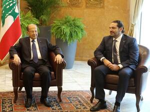 President Michel Aoun and Prime Minister-designate Saad Hariri  (Twitter)