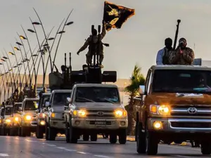 Toyota's pick-ups and SUVs feature prominently in Daesh propaganda videos. (Twitter)