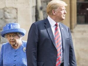 Donald Trump broke royal protocol during visit to the Queen (Twitter)
