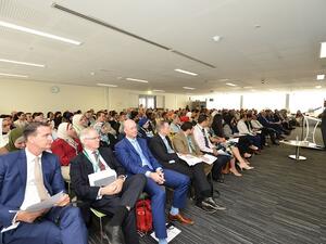 Dino Varkey, CEO, GEMS Education, addresses staff at GEMS International School.