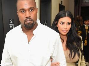 Kanye West and wife Kim Kardashian (Twitter)