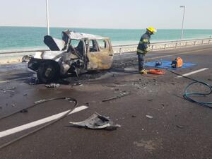 Six children among eight killed in head-on accident near Dead Sea (Twitter)