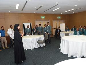 Dr. Wafa Al Yazeedi, Chairperson of QRI, presenting during the course