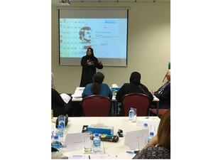 Dr.aisha Almalki through the workshop