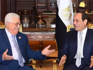 الرئيسان المصري عبدالفتاح السيسي والفلسطيني محمود عباس
