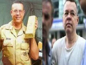 صورة للقس الأميركي المحتجز بتركيا خلال مشاركته في غزو العراق 
