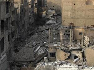 مباني مدمرة في دير الزور بسوريا
