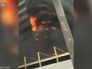 حريق ببرج سكني في دبي