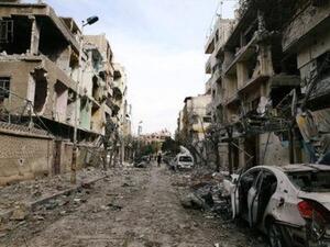 منازل مدمرة في الغوطة الشرقية
