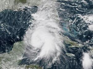 صورة التقطتها الأقمار الصناعية تُظهر الإعصار مايكل
