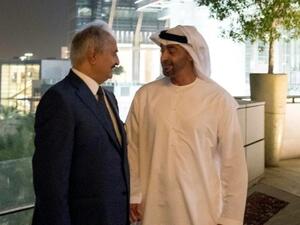 الشيخ محمد بن زايد آل نهيان ولي عهد أبوظبي نائب القائد الأعلى للقوات المسلحة يستقبل حفتر في ابوظبي
