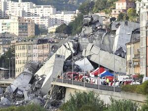 إيطاليا: تزايد الغضب مع ارتفاع عدد قتلى انهيار جسر جنوة إلى 37