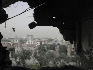 صورة التقطت من داخل مبنى مدمر لكابول
