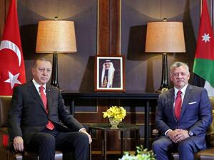 الملك عبد الله الثاني والرئيس التركي رجب طيب أردوغان 
