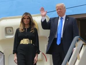 ميلانيا مع زوجها دونالد ترامب