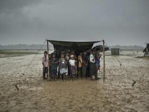 امطار موسمية تضرب مخيمات الروهينغا في بنغلادش