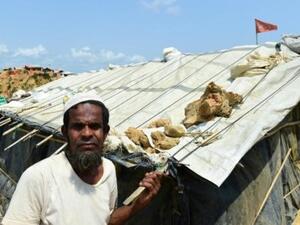 لاجىء روهينغي في مخيم للاجئين في بنغلادش

