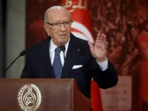 الرئيس الباجي قائد السبسي يتحدث في تونس
