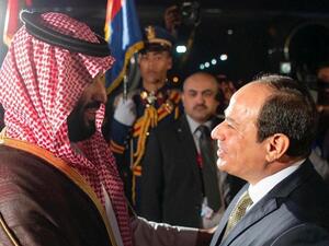 استقبال الرئيس المصري لولي العهد السعودي
