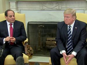 ارشيف/ الرئيس الأمريكي دونالد ترامب سيناقش خلال اجتماع مع الرئيس المصري عبد الفتاح السيسي في البيت الأبيض 
