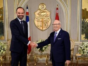 رئيس الوزراء الفرنسي ادوار فيليب يلتقي الرئيس التونسي الباجي قائد السبسي

