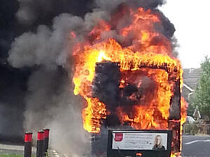 مقتل 52 اوزبكيا في حريق بحافلة في كازاخستان