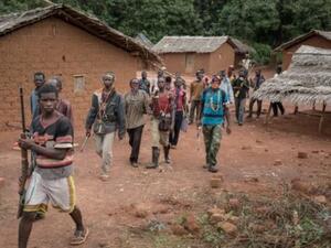 مقاتلون من الأنتي بالاكا في جنوب شرق افريقيا الوسطى
