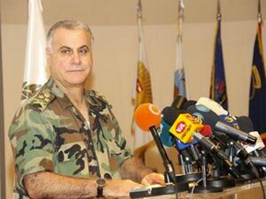 Lebanese Army Commander General Jean Qahwaji speaks during a ceremony in Yarzeh, Thursday, Aug. 30, 2012. (Lebanese Army Website, HO)
