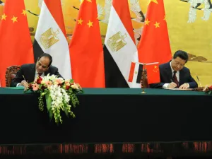 Chinese-Egyptian relations have developed positively over the past period after the Chinese President visited Cairo last January, in a trip that was the first of its kind in 12 years. (File photo)