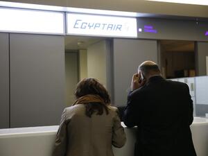 There was almost a 24-hour time lapse between the first instance of reporting on the aeroplane’s disappearance and the Egyptian authorities announcing that it had crashed, despite statements early on by other governments that the plane had gone down into the sea. (AFP/Thomas Samson)