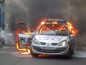 Dozens smashed a Police cars over allegations that he killed a man in a cafe. (AFP/ File Photo)