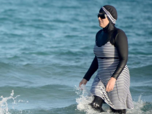 Despite this the ‘Burkini’ remains popular in a country where the majority of women wear the hijab in everyday life.