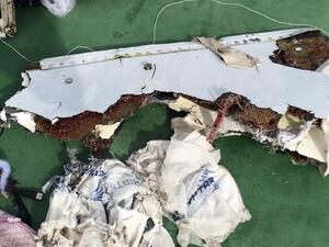 An Egyptian military spokesperson posted a picture on Facebook of wreckage from an undisclosed location. (AFP/Egyptian military)