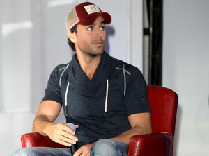 The 'Hero' hitmaker has remained tight-lipped about his three-month-old twins Nicholas and Lucy but couldn't help but gush about them when he was on stage at the Budapest Sports Arena. (Source: Kathy Hutchins - Shutterstock)