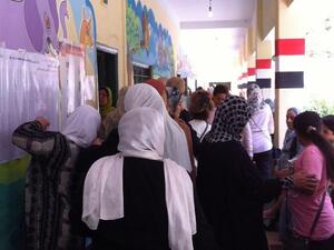 Egyptian women voting