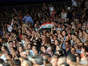 Kathem El Saher sings to a supportive audience at Byblos