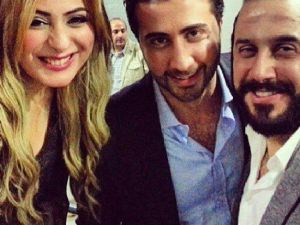 النجم السوري قصي الخولي مع المتسابقين السوريين عبدالكريم حمدان وفرح يوسف 