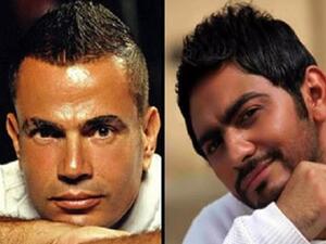 الفنان تامر حسني والفنان عمرو دياب