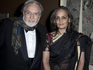 Arundhati Roy stands on the right. (lev radin / Shutterstock.com)