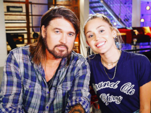 Miley Cyrus with father Billy Ray. (Instagram / mileycyrus)
